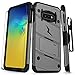ZIZO Bolt Series for Galaxy S10e Case Heavy-Duty Military Grade Drop Tested Bundle with Tempered Glass Screen Protector Holster and Kickstand Metal Gray Black