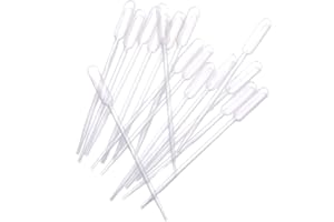 UKCOCO 100Pcs 0.5ml Disposable Plastic Transfer Pipette Graduated Droppers Essential Oils Pipettes with Scale