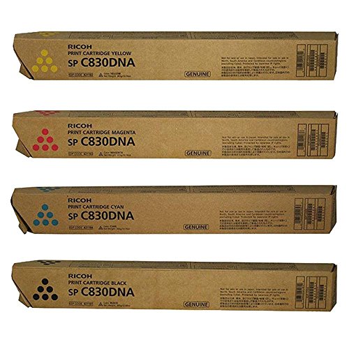 Ricoh 821181, 821182, 821183, 821184 Standard Yield Toner Cartridge Set - Lanier SP C831DN