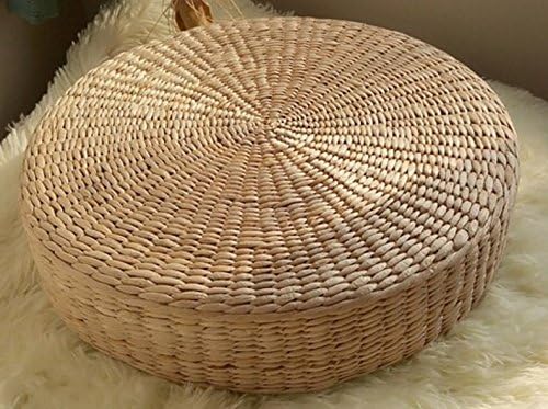 40cm Natural Straw Meditation Yoga Seat Round Tatami Cushion Chair by Micro Shop