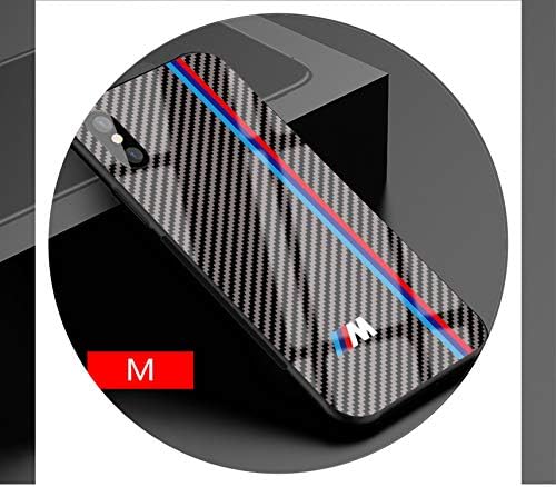 Hot Motorsport RS AMG Carbon Fiber Cover Case for iPhone 6 6S Plus 7 8 Plus X XS MAX XR GTR Luxury Tempered Glass Car Phone case,M,i8 Plus(5.5inch)