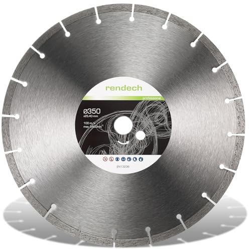 rendech® Profi Diamantscheibe 350 x 25,4 mm für Trennschleifer