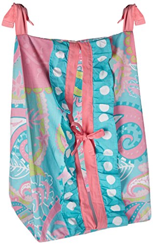My Baby Sam Pixie Baby Diaper Stacker, Aqua and Pink, 2 Count