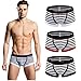 Nuofengkudu Men's 3 Packs Soft Cotton Trunk Underwear Cotton Boxer Briefs (FBA)