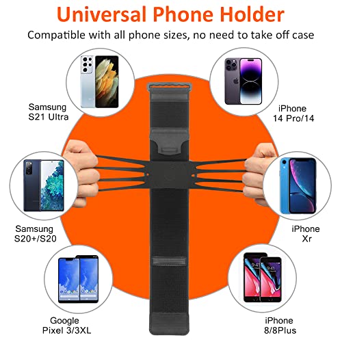 Goigrn Running Phone Holder, 360° Rotatable Running Armband, Universal Adjustable Phone Armband for Jogging Gym Hiking, Compatible with iPhone 14/14 Pro/14 Pro Max/13/12/XR/XS Max/X, Samsung S22/S21