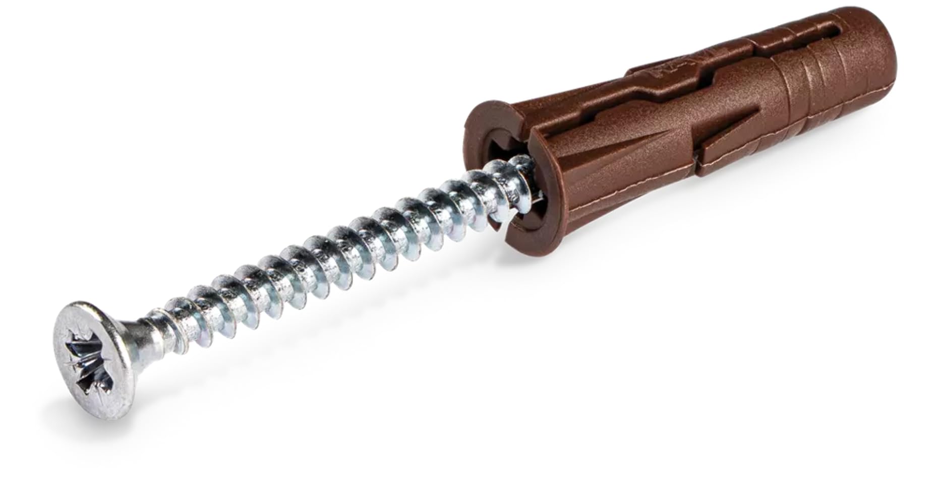 Rawlplug Uno Universal Wall Plugs Jar of 7 mm Brown | Rawl Plugs for Plasterboard, Masonry Brick, Concrete | Solid Wall Plug Anti Rotation Features | Plasterboard Fixings Pack of 700