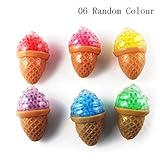 CosCosX 1 Pc Novelty Stress Fruit Ball Hand Wrist Squeeze Frogs Ice Cream Bulb Bubble Rubber Colorful Beads Squishy Stress Relief Adult Kids Toy Gift