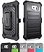 Galaxy S6 Case, CINEYO(TM) Heavy Duty Belt Clip Holster Case for Samsung Galaxy S6 Full-Body Rugged Hybrid Protective Cover with Swivel Belt Clip (Samsung Galaxy S6 case Black) (Black)