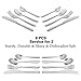 Silverware Flatware Cutlery Set, Stainless Steel Utensils Service for 2, Include Knife/Fork/Spoon, Mirror Polished, Dishwasher Safe(8 Pieces)