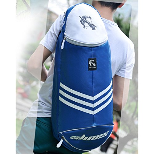 Big Racquet Sports Bag Badminton Bag Waterproof Multi-layer Placement Tennis Racket Dacron Shoulder Bag by Xiaolanwelc