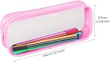 CHEERYMAGIC Clear Pencil Case Large PVC Zipper Pouch Pink Storage view 4