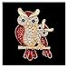 Potelin Premium Quality Women Enamel Owl Shape Rhinestones Brooch Pins Brooches Clip Gift for Female