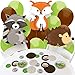 Big Dot of Happiness Woodland Creatures - Confetti and Balloon Baby Shower or Birthday Party Decorations - Combo Kit