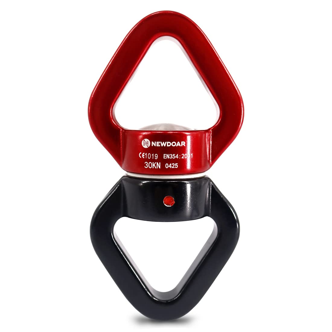 NewDoar Swing Swivel,30KN Micro Rotator Swivel Device for Swing Aerial Dance/Yoga/Swing/Hanging Hammock/Climbing/Tree Arborist(Red Black)