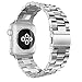 iiteeology Compatible with Apple Watch Band Series 10/9/8/7 42mm/41mm, Series 6/5/4 40mm, Series 3/2/1 38mm, Stainless Steel Metal Link Band for iWatch - Silver