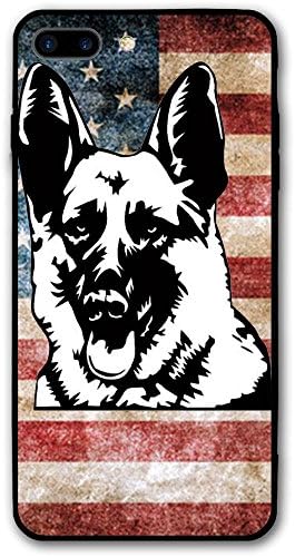 German Shepherd Head IPhone 7 Plus Case Texture Pattern Premium Hybrid Protective Clear Case