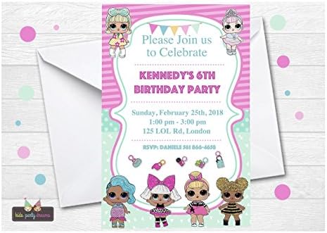 LOL Invitation Surprise 14 pcs - with 14 Envelops - LOL Party Surprise - LOL Party Supplies