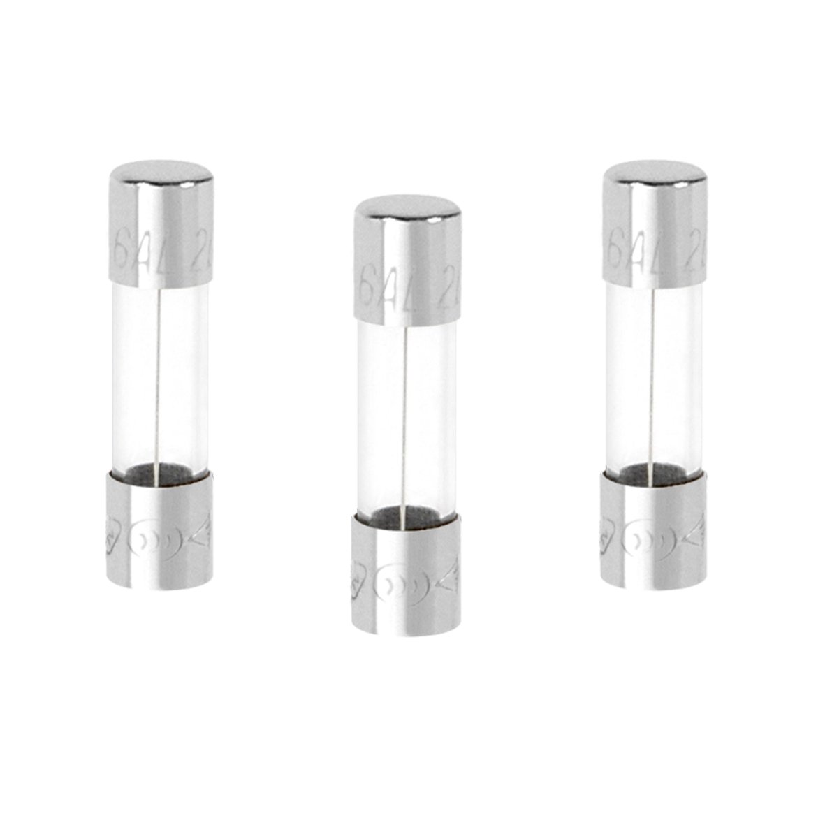 Debflex 715896 3 Glass Fuses 5 x 20 250 V 6 A