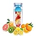LA Organics Fruit Infuser Water Bottle 24 oz BPA Free Tritan Leak Proof Sport Water Bottle - Free Fruit Infusion Recipe Ebook Gift Included (Blue)