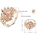 Winter.Z Noble and Elegant Ladies Jewelry Popular Explosion Models Austria Crystal Rose Gold Diamond Peacock Ring Wedding
