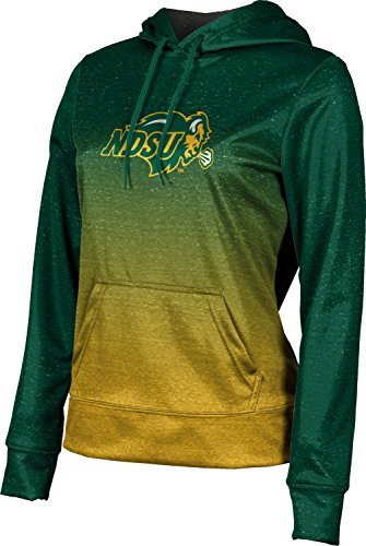 North Dakota State University Women's Pullover Hoodie, School Spirit Sweatshirt (Ombre) FD071