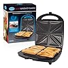 Quest-35990-Quad-Sandwich-Toaster-Non-Stick-Auto-Temperature-Control-Cool-Touch-Handle-and-Locking-Clip-Stainless-Steel-1100W-1100-W Quest 35990 Quad Sandwich Toaster / 4 Portion 8 Slice Non-Stick Toastie Maker/Auto Temperature Control/Cool Touch Handle…