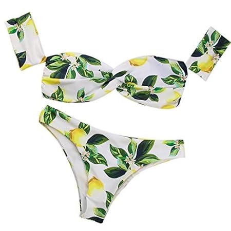 VOVO Frauen Damen Bademode Badeanzug???? Vovotrade Damen Bademode, Teenager-Mädchen Nette Zitrone Bikini Set Bademode Push-up