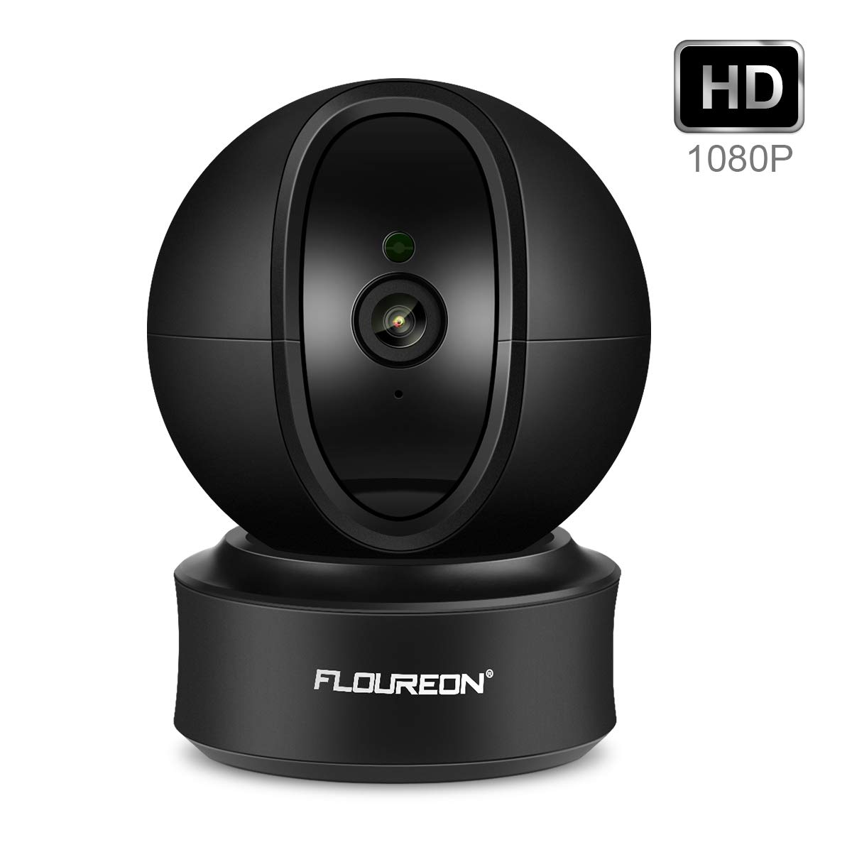 FLOUREON 1080P 2.0 MP WIFI IP Camera Home Security Surveillance Smart IP Camera with Automatic tracking 360° 3D Built-in Microphone Pan/Tilt PT Wireless Micro SD Slot