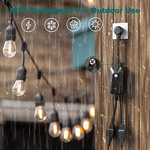 Outdoor Light Dimmer for String Lights Outdoor Smart Dimmer Plug 2