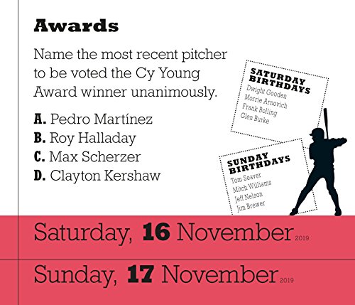 A Year of Baseball Trivia! Page-A-Day Calendar 2019