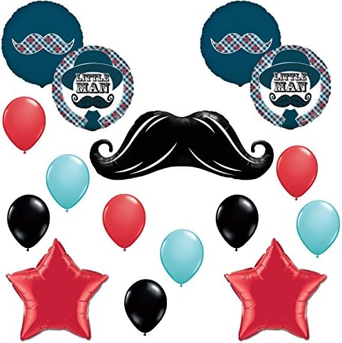 Mustache Little Man Party Balloon Set