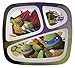 Zak Designs Teenage Mutant Ninja Turtles 3-section Kids Plate, Ninja Turtles