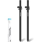 Vondynote Speaker Poles for Subwoofer M20 Speaker Pole Extender, Set of 2 | 30"-48" Adjustable Height, Extendable Sub to Speaker Poles, Speaker Pole Mounts with M20 Threaded, 35mm Speaker Mount
