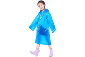 Doryum Kids Waterproof Raincoat,Rain Suit Raincoat Poncho with Hood, Toddler Raincoats Outdoor Rainsuit,Waterproof Coverall O