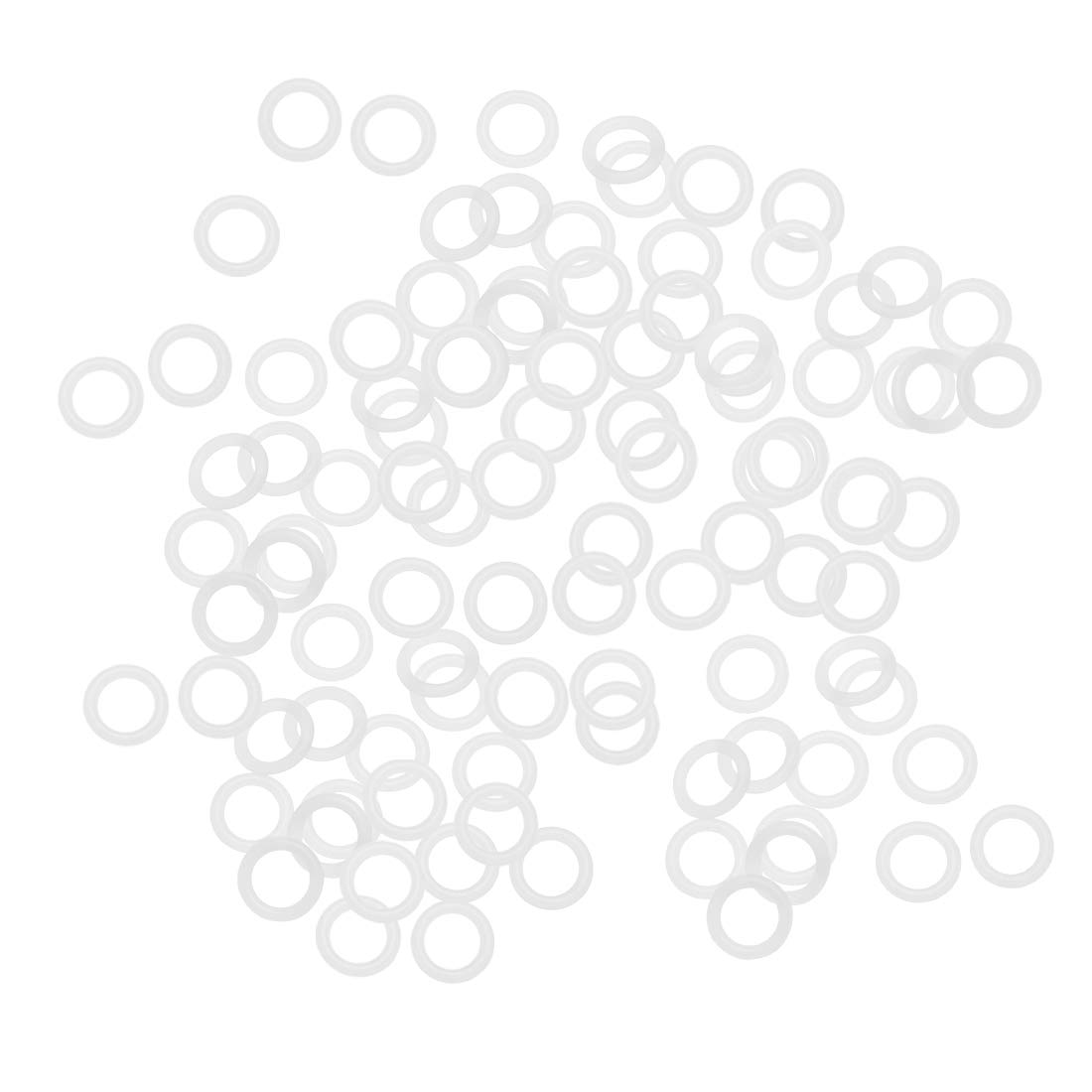 Sourcingmap Silicone O-Rings, 12mm OD 8mm ID 2mm Width VMQ Seal Gasket for Compressor Valves Pipe Repair, White, Pack of 50