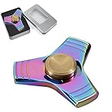 Rainbow Colors EDC Fidget Spinner UFO Tri-spinner Zinc Hand Spinner Aluminum Alloy Fidget Toy Anxiety Stress Adults Kid Metal Spinner