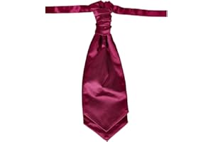 Dan Smith Solid Cravat Ascot Scarf For Party 30.5 Cm Clip-On Adjustable Pretied Ascots