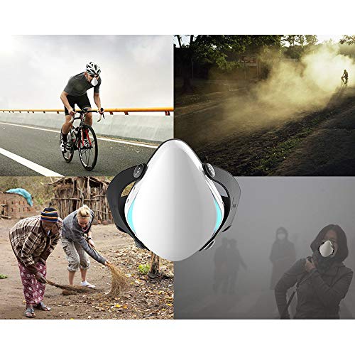 Smart Electric Masks - Medical Grade Fresh Air Purifying Mask with 10PCS Replacement Filters Anti Pollution/Anti Haze/Dust Proof Mask for Exhaust Gas, Pollen Allergy, PM2.5, Running, Cycling - Thumbnail 5