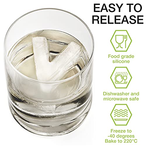 DRINKSPLINKS V Silicone Ice Cube Mold Letter V Ice Trays for Freezer