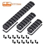 Fyland Keymod Picatinny Rail Sections, Aluminum Rail Mount Accessory Set for Keymod System with Allen Wrench, Keymod Replacement Screws and Nuts