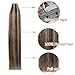 40 Pieces Rooted Tape In Hair Extensions Human Hair Invisible Seamless Skin Weft Double Side Tape Remy Human Hair Extensions Long Straight For Women (20 Inch (100 Grams),4P27 Medium Brown&Dark Blonde)