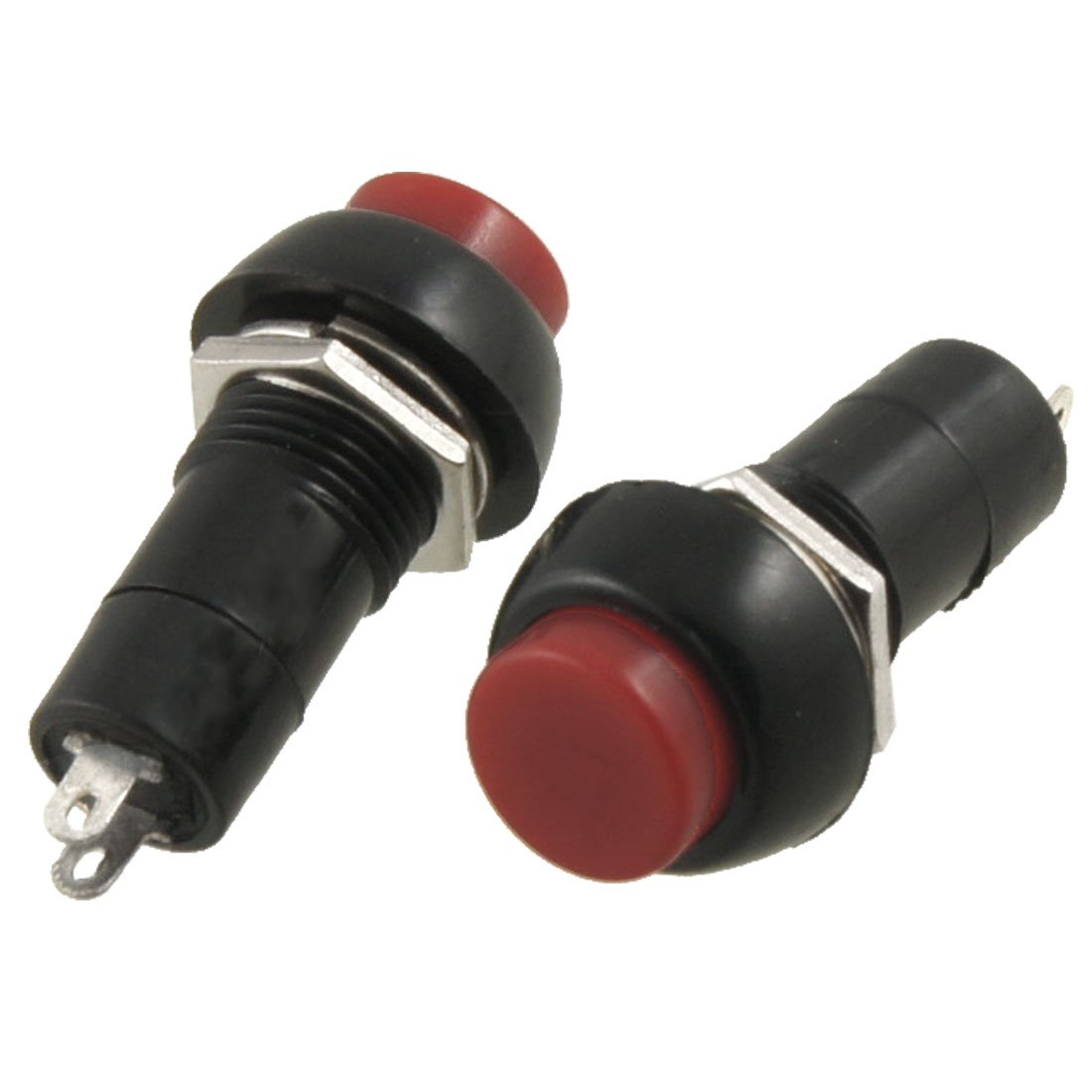sourcingmap 2pcs 2Pin SPST OFF-(ON) N/O Momentary Push Button Switch Normally Open