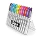 Sharpie Permanent Markers with Storage Case, Fine Point, Vibrant Colors, 12 Count