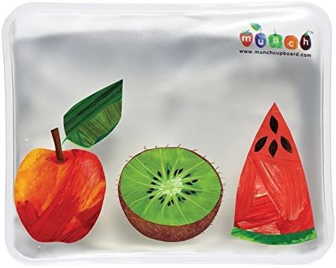 Reusable Cooler Ice Pack For Kids Lunch Box (2 Pack) By Munch, Cool Eco Fruit Design