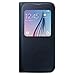 Samsung S-View Window Flip Premium Case Cover for Samsung Galaxy S6 - Blue/Black