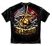 US Marine Corps Short Sleeve Shirts, 100% Cotton Casual Mens Shirts, Show Your Pride With Our Double Flag Gold Globe Marine Corps Foil Stamp Unisex T-Shirts for Men or Women (X-Large)