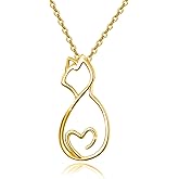 Silikepa Animal Necklace for Women Girls 925 Sterling Silver Cat/Dog/Monkey/Sloth Pendant Necklace Cute Animal Jewelry Gift for Women Girls