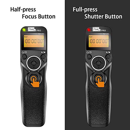 Pixel TW-283 DC2 Wireless Shutter Remote Release Control Intervalometer FSK  Compatible for Nikon Digita