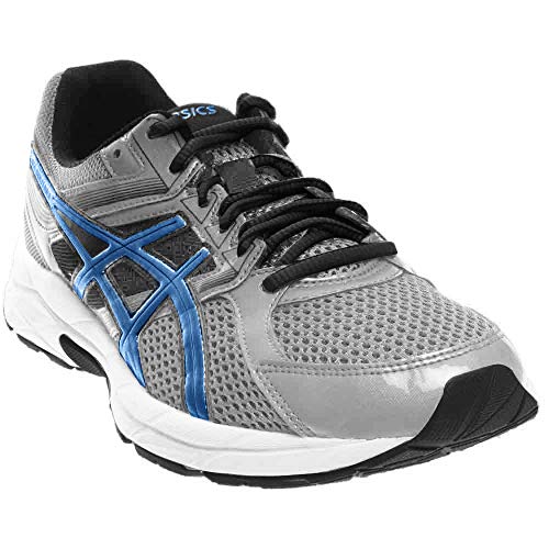 ASICS Men's Gel Contend 3 Running Shoe, Silver/Electric Blue/Black, 10.5 4E US