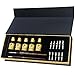 DAVELIOU 20-Piece Complete Calligraphy Set for Beginners and Professionals, Creates Clean and Smooth Lines, Calligraphy Kit Includes Pens, Inks, Nibs, and Case (Black & Gold)